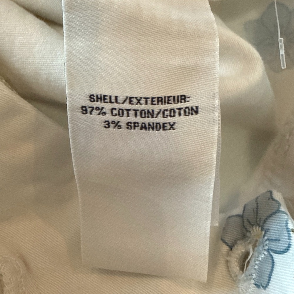 New Bagatelle Collection Floral Pants 8 Ivory Cottagecore Shabby Chic Cropped - Picture 4 of 10